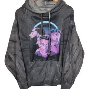 Juice Wrld Xxxtentacion Nipsy Hustle Hoodie Sweatshirt Distressed Faded Large